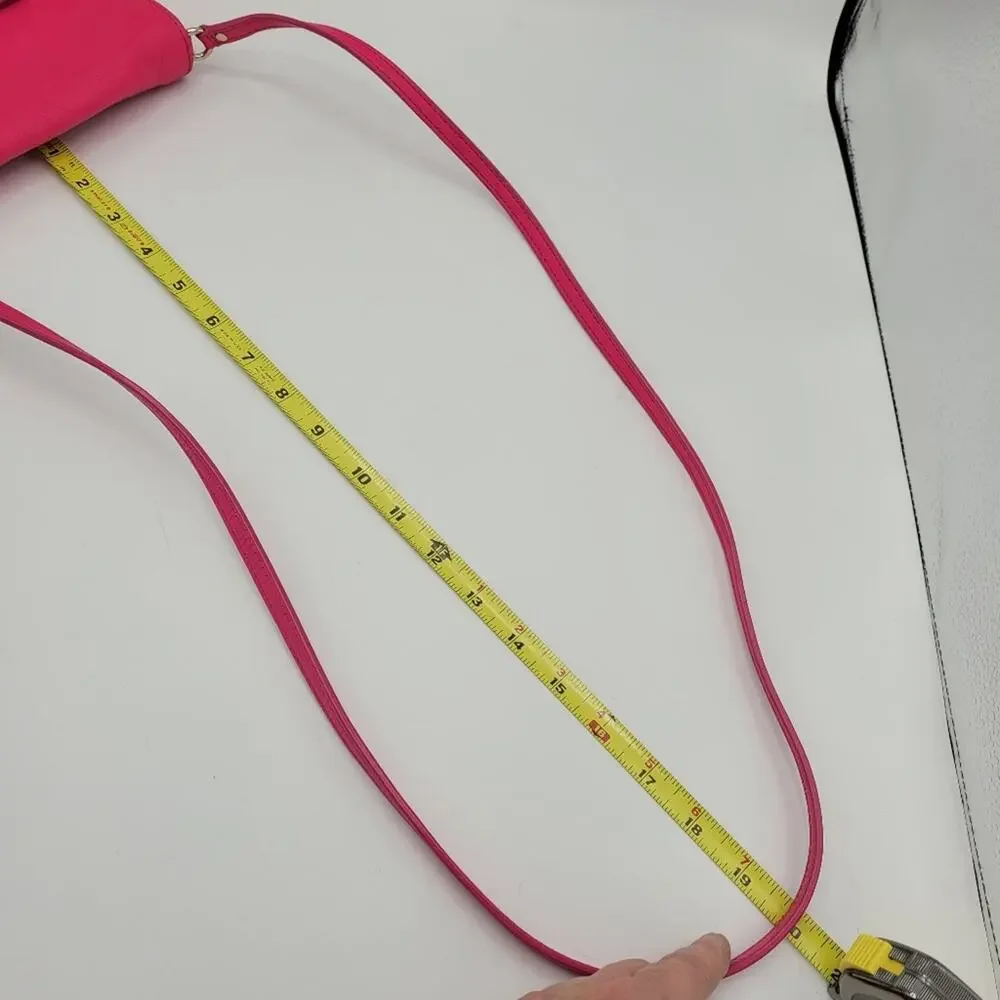 Kate Spade Carah Bright Peonypink Leather Crossbody Bag with Bow & Gold Stud